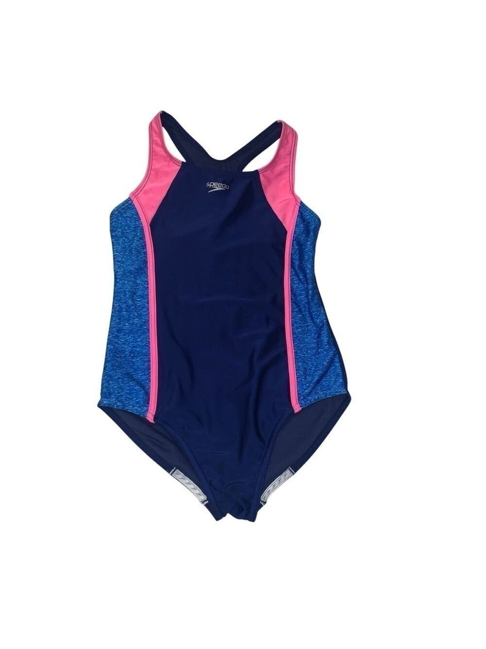 SPEEDO Blue & Pink Racerback Swimsuit size large